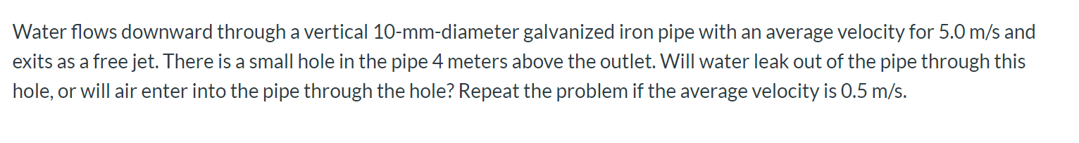 Solved Water flows downward through a vertical | Chegg.com