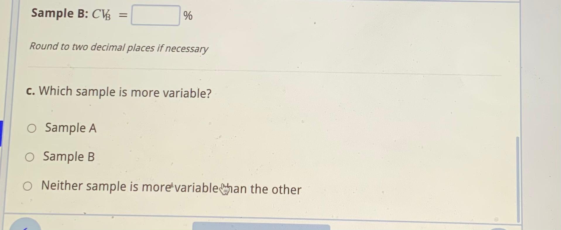 Solved (3) Given Samples A And B Below, (3) 3) 2.1 2.4 4.9 | Chegg.com