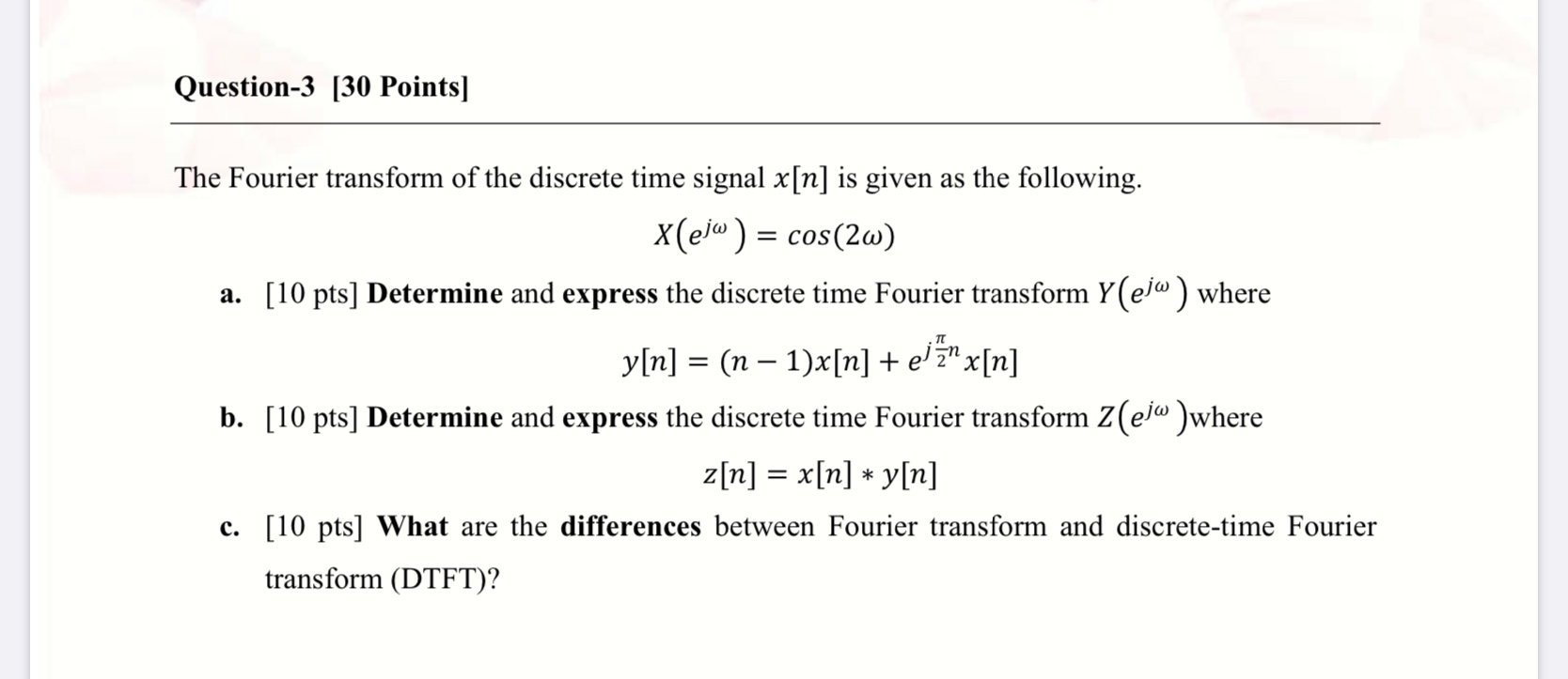 Solved Question-2 [35 Points] Consider The A Finite Impulse | Chegg.com