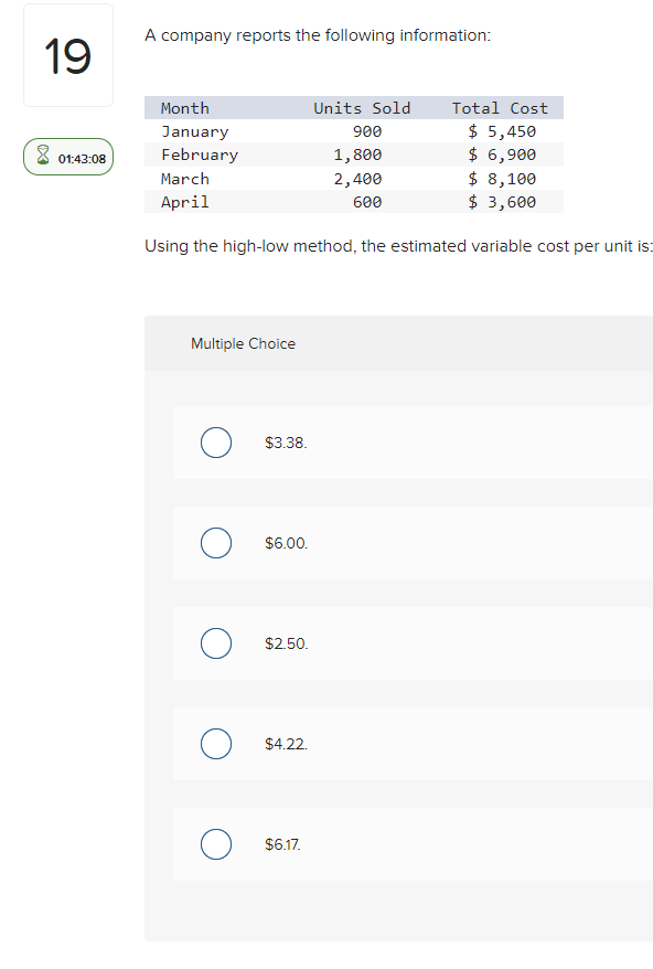 Solved A company reports the following information Using