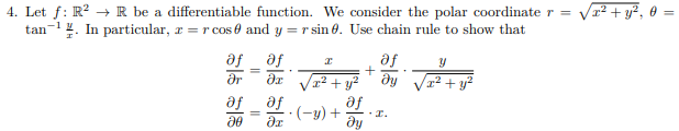 Solved 4. Let f:R2→R be a differentiable function. We | Chegg.com