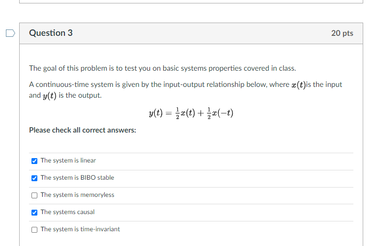 Solved Question 2 20 pts The goal of this problem is to test | Chegg.com