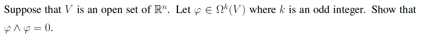 Solved Suppose that V is an open set of R”. Let E SK(V) | Chegg.com