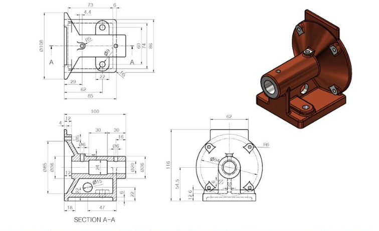 Solved SOLIDWORKS Model The Part Below In Solidworks | Chegg.com