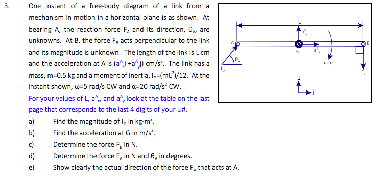 Solved Prob. 1 Prob. 2 A a Y N. (rpm) h(cm) FA (N) L (cm) M | Chegg.com