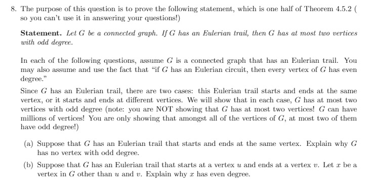 Solved 8. The purpose of this question is to prove the | Chegg.com