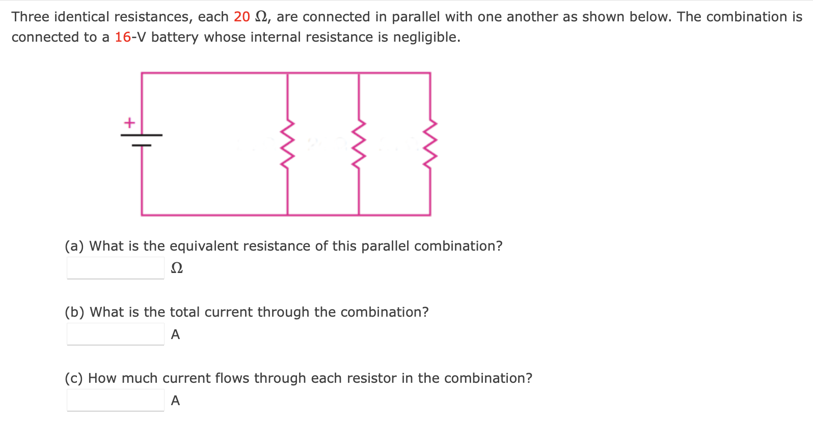 Solved Three Identical Resistances, Each 2012, Are Connected | Chegg.com