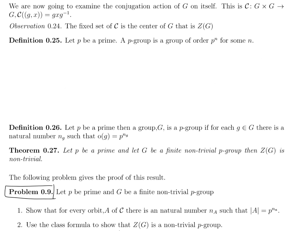 Solved Gxg 1 We Are Now Going To Examine The Conjugatio Chegg Com