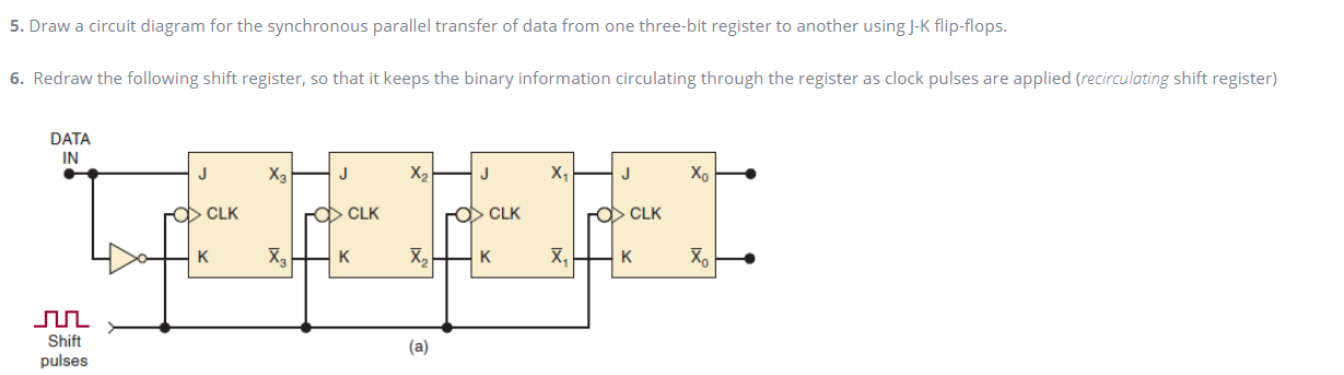 5. Draw a circuit diagram for the synchronous | Chegg.com
