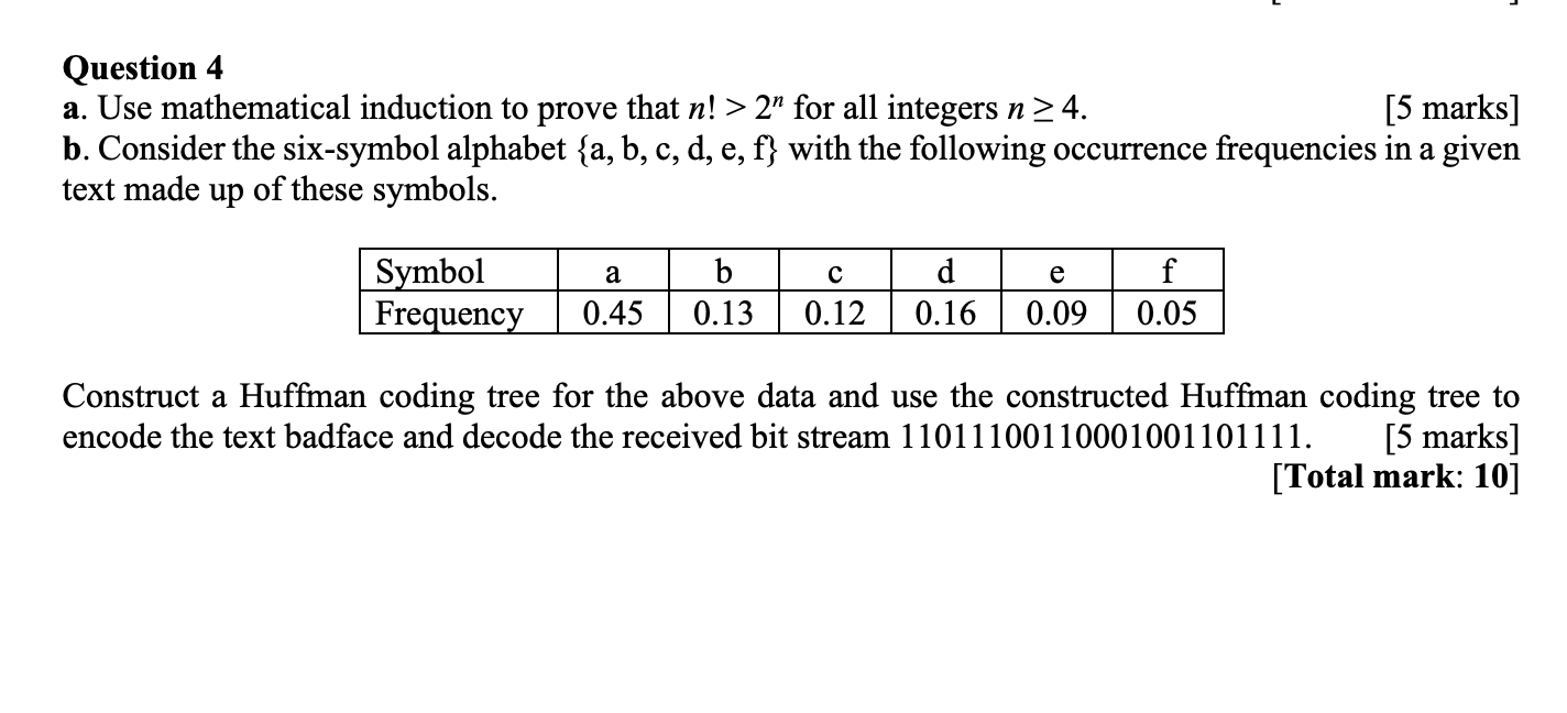 Solved Question 4 A. Use Mathematical Induction To Prove | Chegg.com