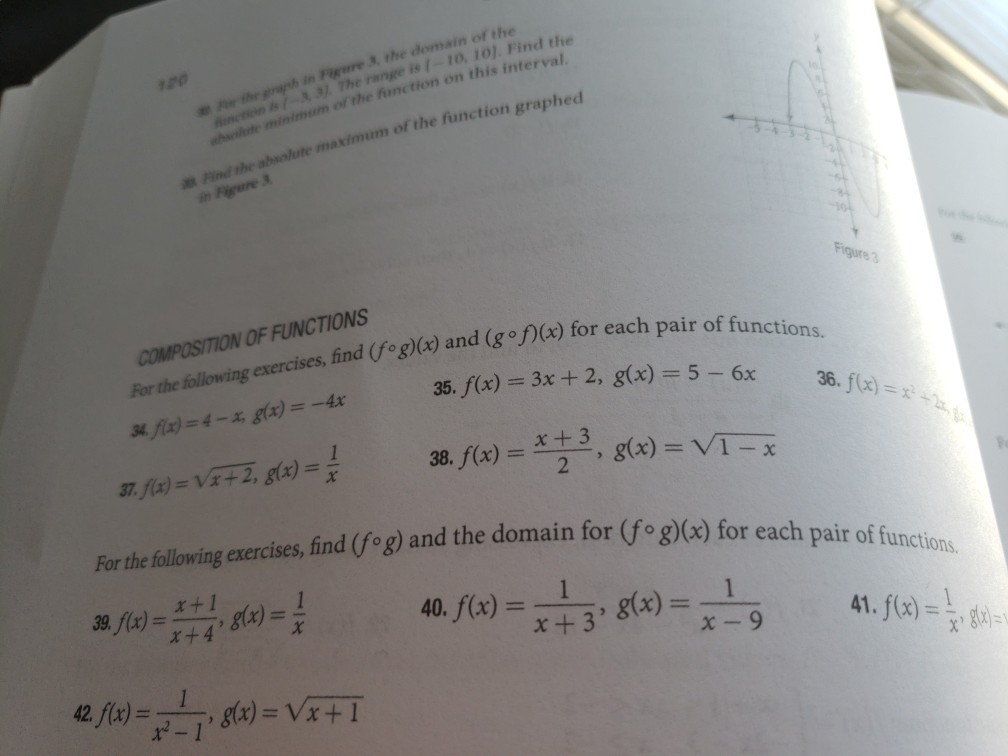 Solved is-10, 10]. Find the e he the gragh tn Figure 3, the | Chegg.com