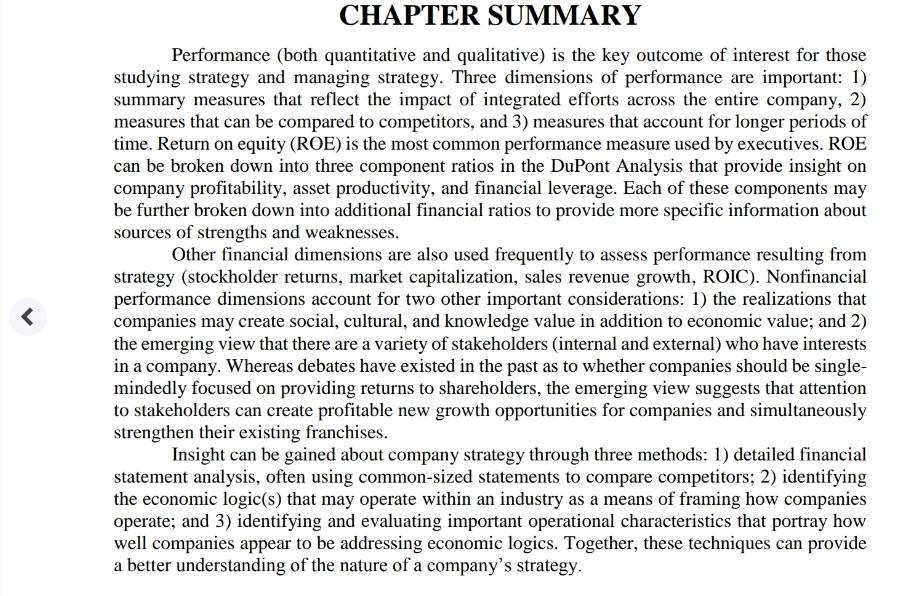 Solved CHAPTER SUMMARY Performance (both quantitative and | Chegg.com