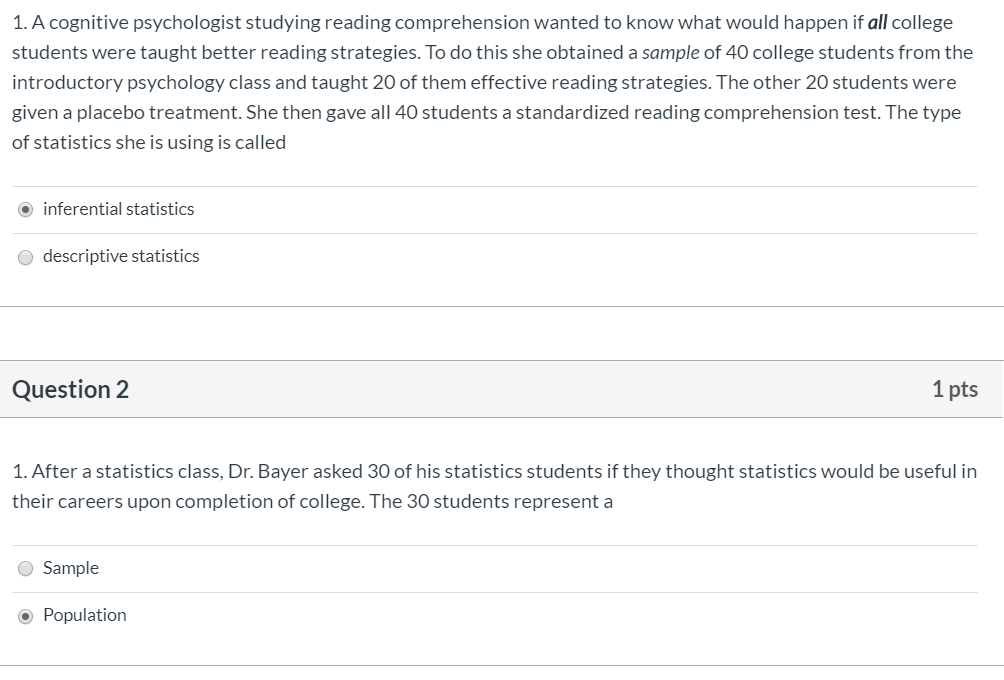 Solved 1. A Cognitive Psychologist Studying Reading | Chegg.com