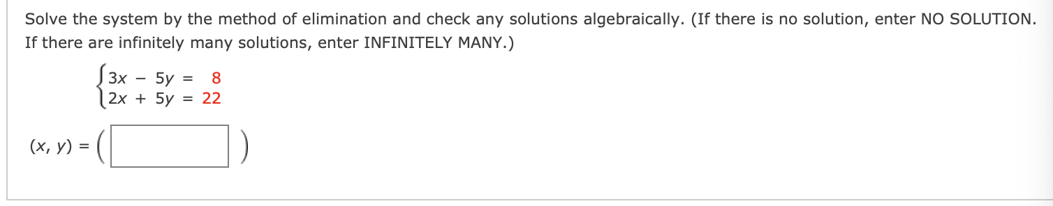 Solved Solve The System By The Method Of Elimination And | Chegg.com