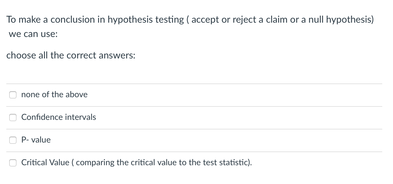 conclusion accept or reject the hypothesis