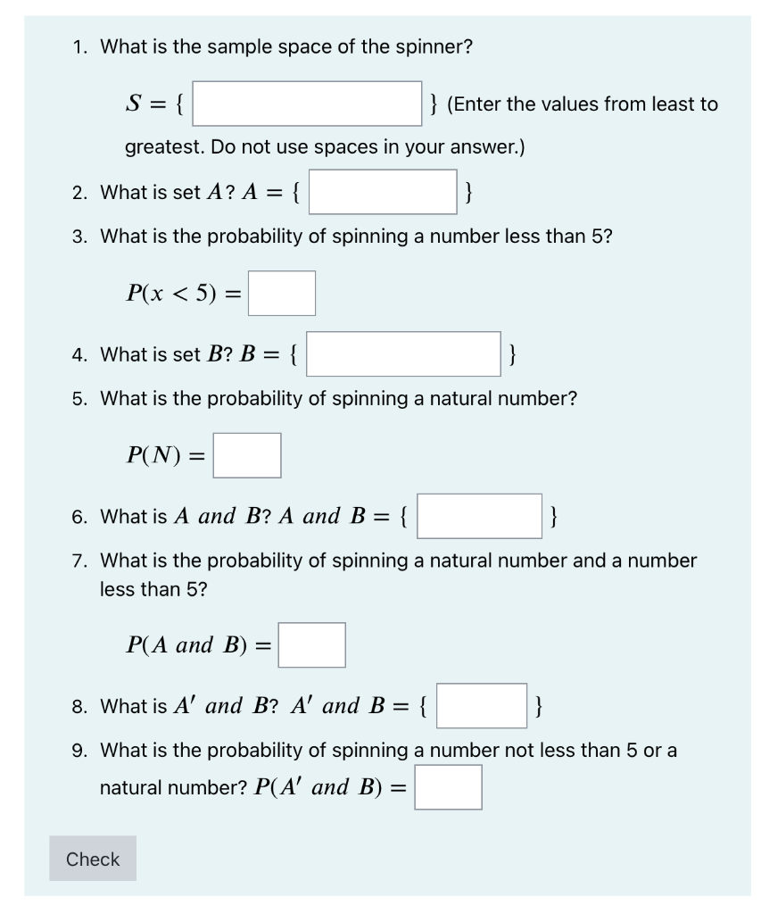 Solved Question 4 Not Complete A Spinner Is Split Into Eight Chegg