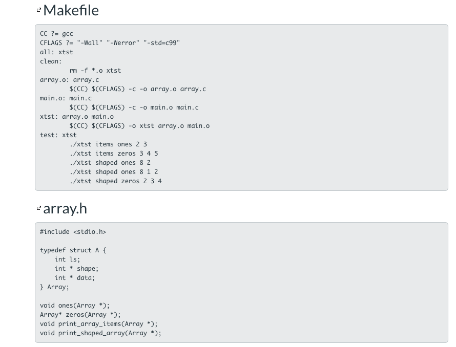 Write the following functions: void ones(Array *x) | Chegg.com