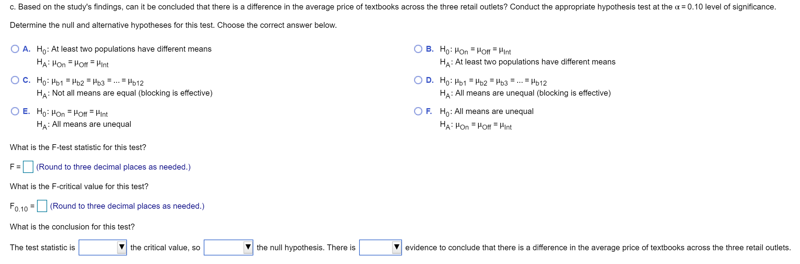 Solved A study was conducted to determine if differences in | Chegg.com