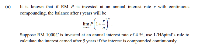 Solved It is known that if RM P is invested at an annual | Chegg.com