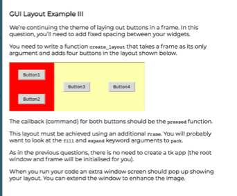 Solved GUI Layout Example III We're continuing the theme of | Chegg.com