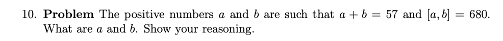 Solved 10. Problem The Positive Numbers A And B Are Such | Chegg.com