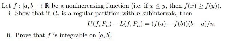 Solved This is for a math analysis class. Please show all | Chegg.com