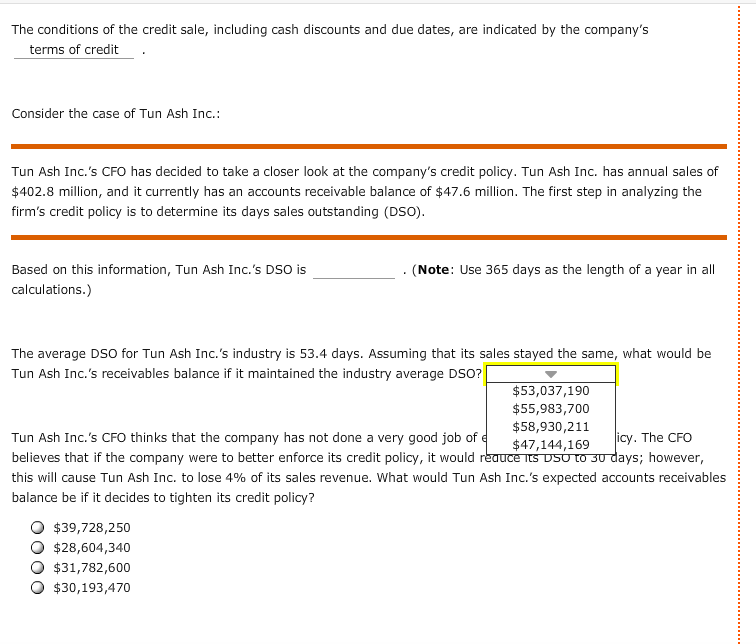 Solved The conditions of the credit sale, including cash | Chegg.com