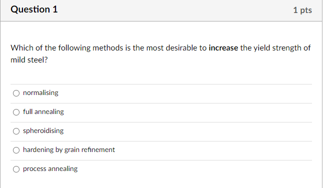 Solved Question 1 1 Pts Which Of The Following Methods Is | Chegg.com