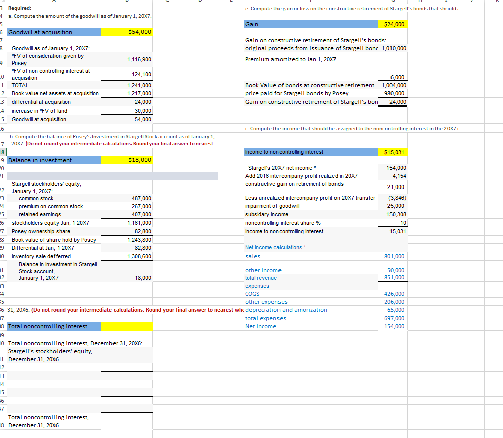 F. Present all consolidation entries that would | Chegg.com