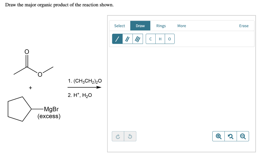 Solved Draw the major organic product of the reaction shown.