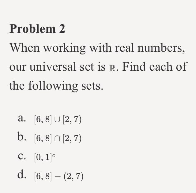 Solved Problem 1 Suppose That The Universal Set S Is Defined | Chegg.com