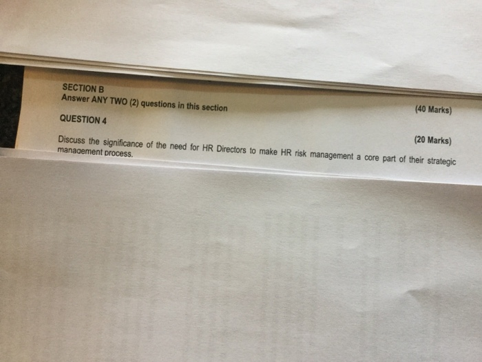 Solved (40 Marks) SECTION B Answer ANY TWO (2) Questions In | Chegg.com