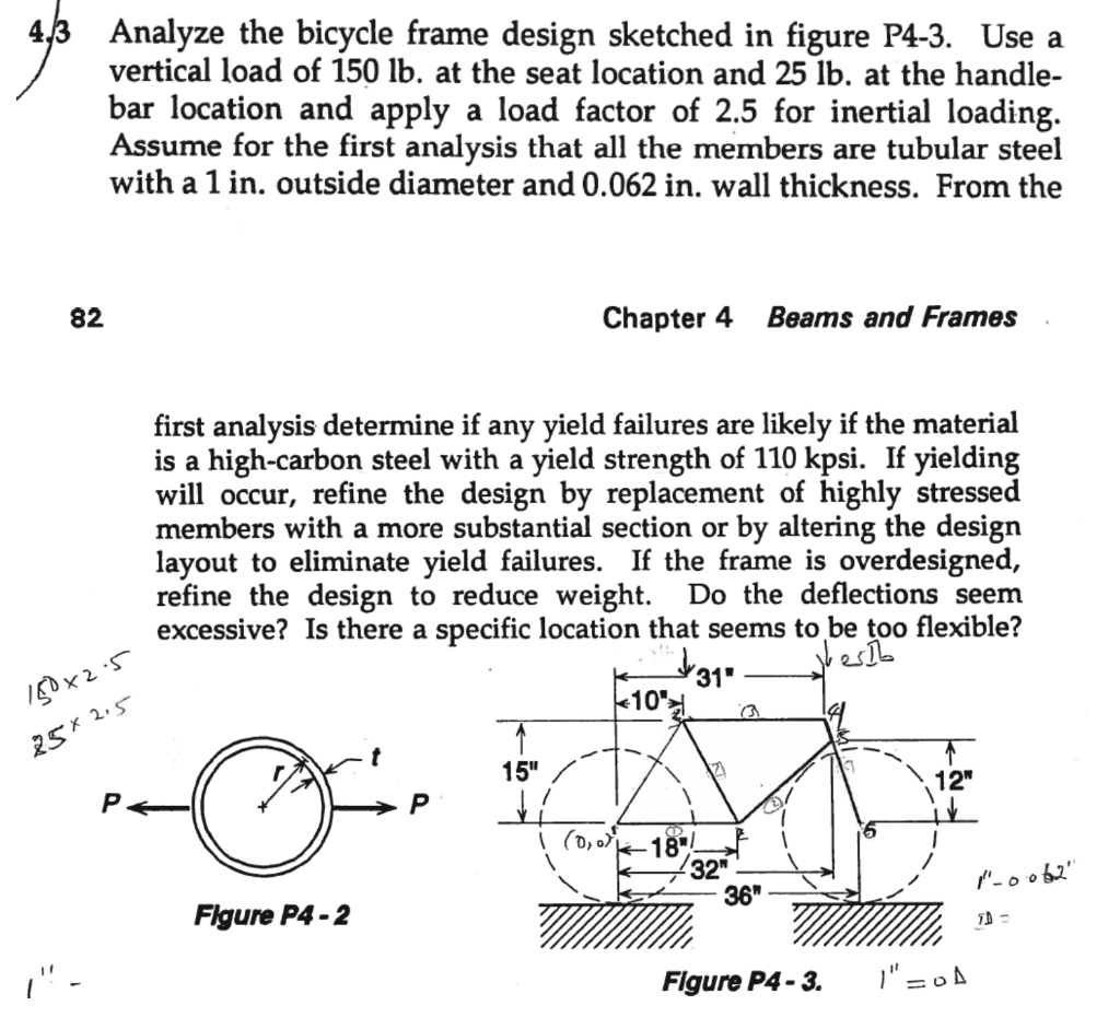 Solved Analyze the bicycle frame design sketched in figure