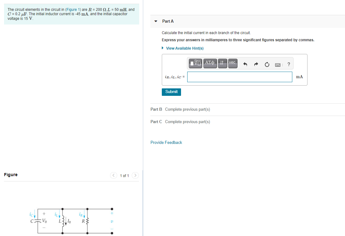 Solved The circuit elements in the circuit in (Figure 1) are | Chegg.com