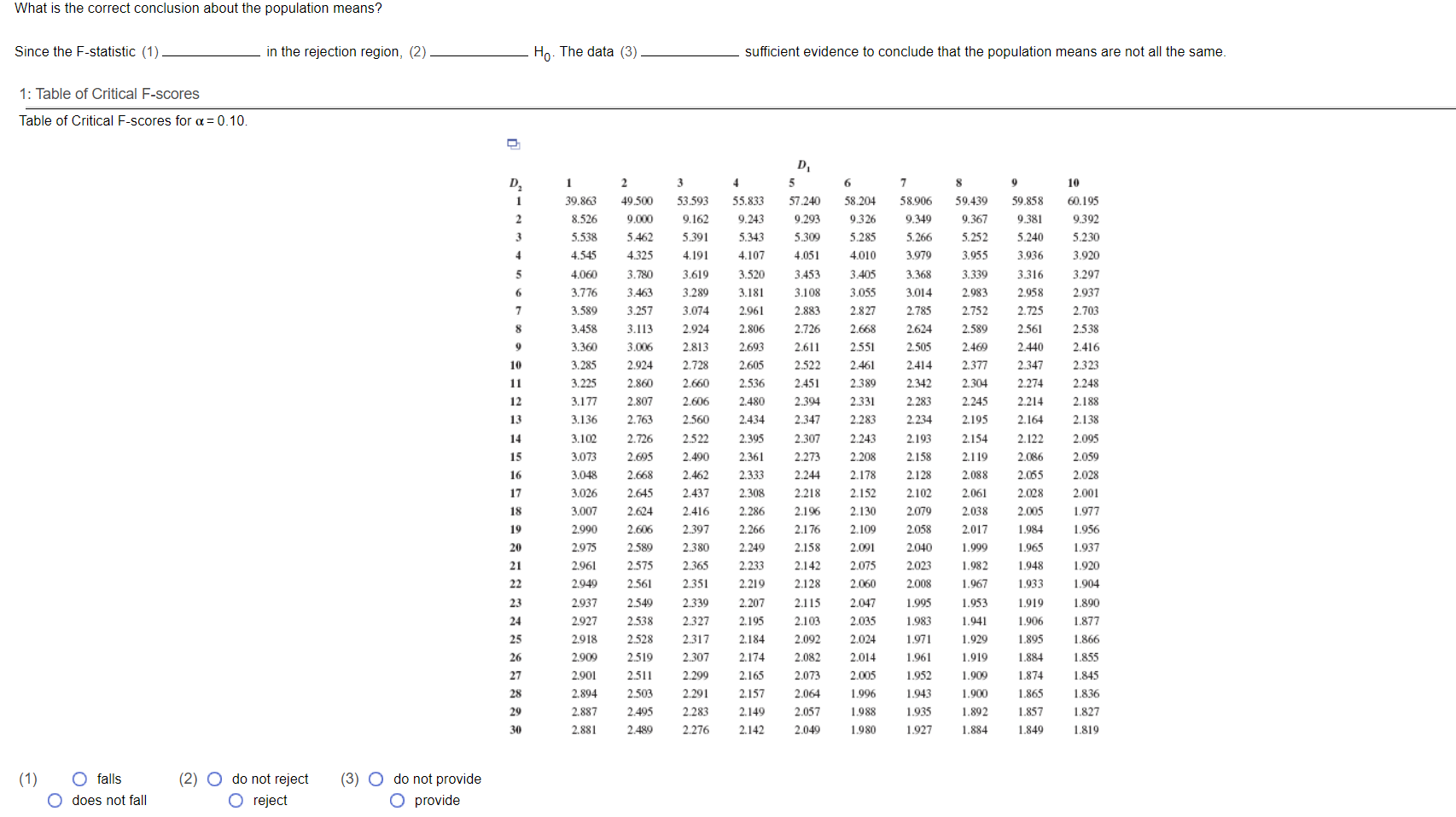 Solved 1. Consider the data in the table collected from | Chegg.com
