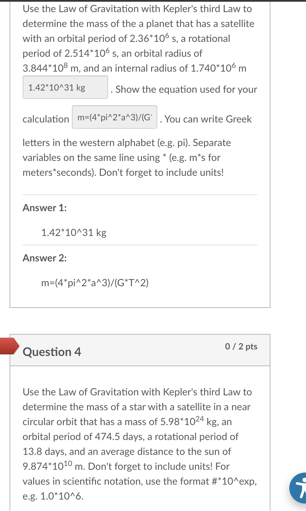 Use the Law of Gravitation with Kepler's third Law to | Chegg.com