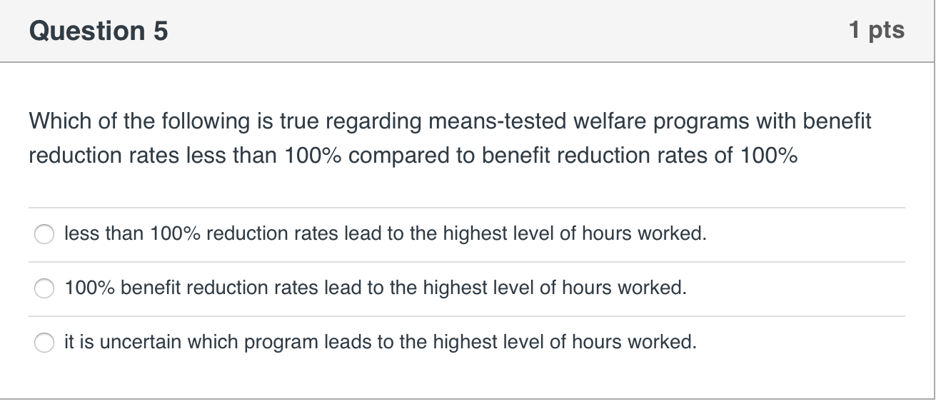 Solved Question 5 1 pts Which of the following is true | Chegg.com