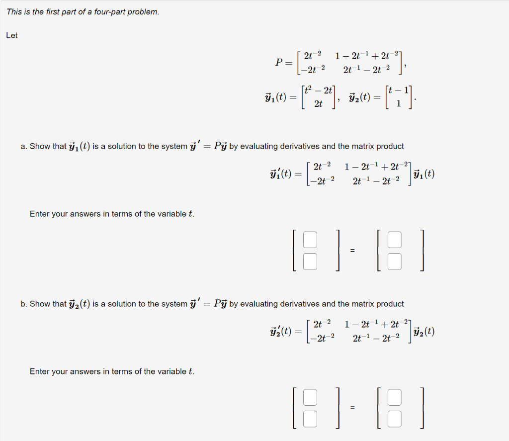 Solved This is the first part of a four-part problem. Let | Chegg.com