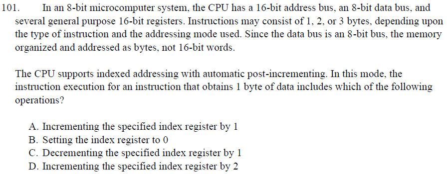 Solved 01. In An 8-bit Microcomputer System, The CPU Has A | Chegg.com