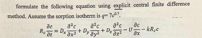 Solved formulate the following equation using explicit | Chegg.com