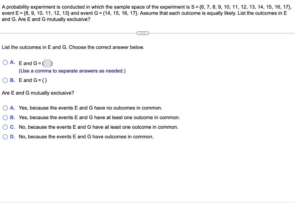 Solved A probability experiment is conducted in which the | Chegg.com