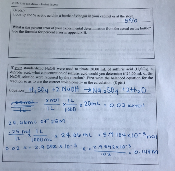 Solved Please Answer “ What Is The Percent Error Of Your | Chegg.com