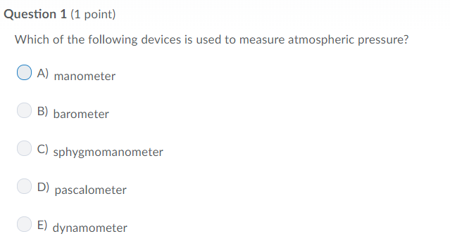 Device is used to deals measure atmospheric pressure