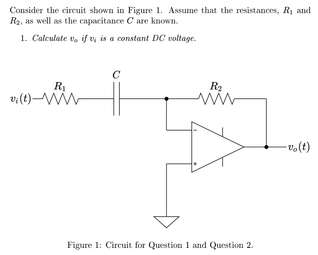 Solved Consider the circuit shown in Figure 1. Assume that | Chegg.com