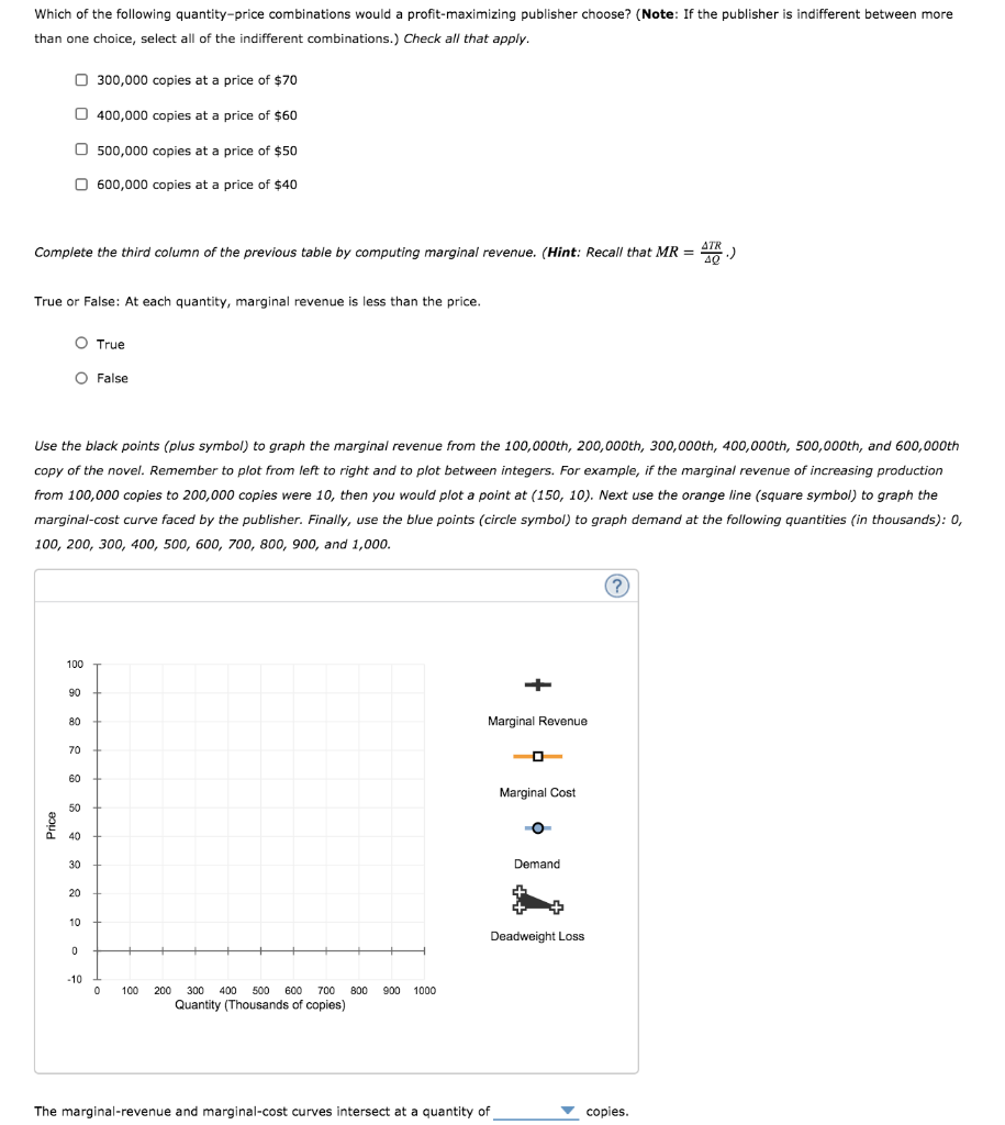Solved 1. Problems and Applications Q1 A publisher faces the | Chegg.com
