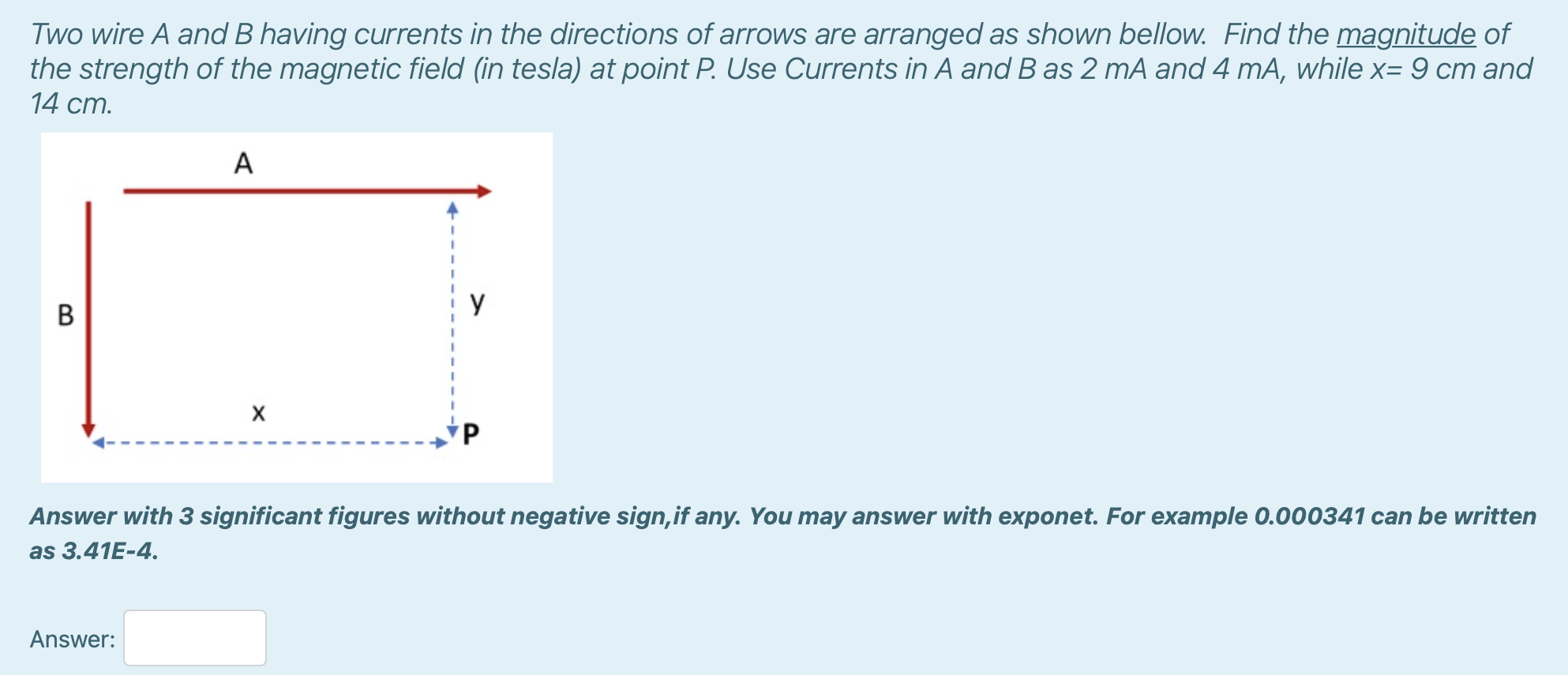 Solved Two Wire A And B Having Currents In The Directions Of | Chegg.com