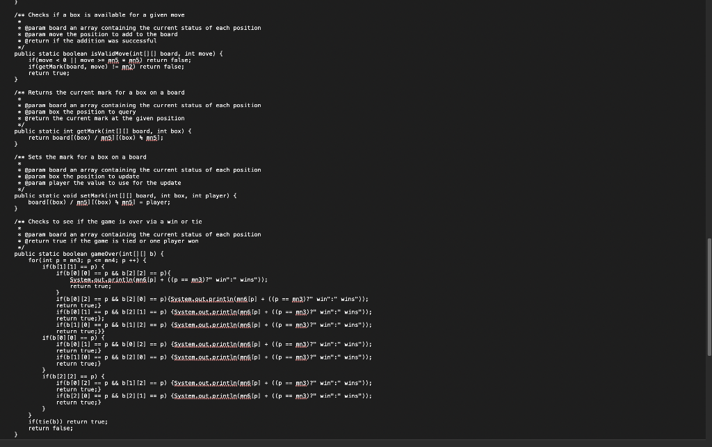 12.10 Code Refactor 2: Tic Tac Toe This code works | Chegg.com