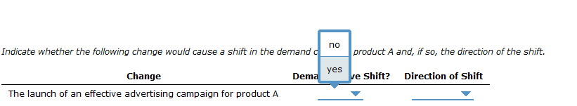 Solved ate whether the following change would cause a shift | Chegg.com