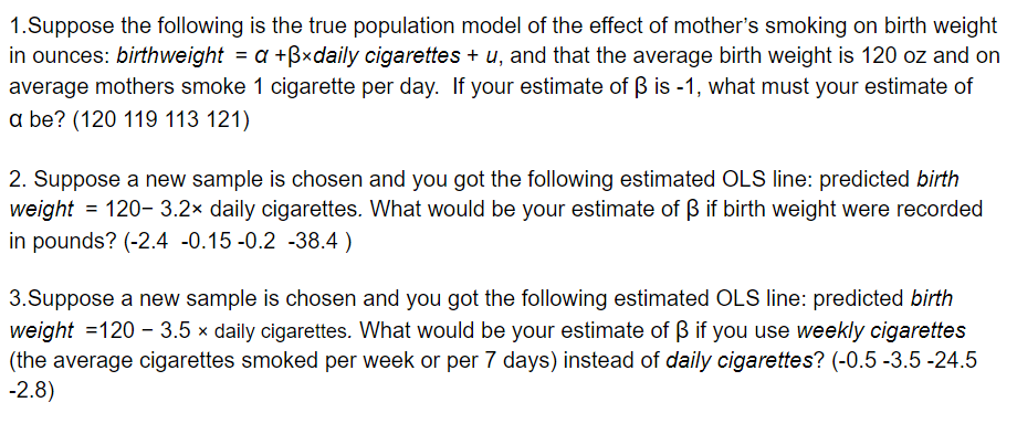 Solved 1 Suppose The Following Is The True Population Mo Chegg Com