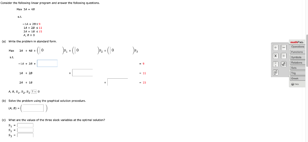 Solved Consider the following linear program and answer the | Chegg.com